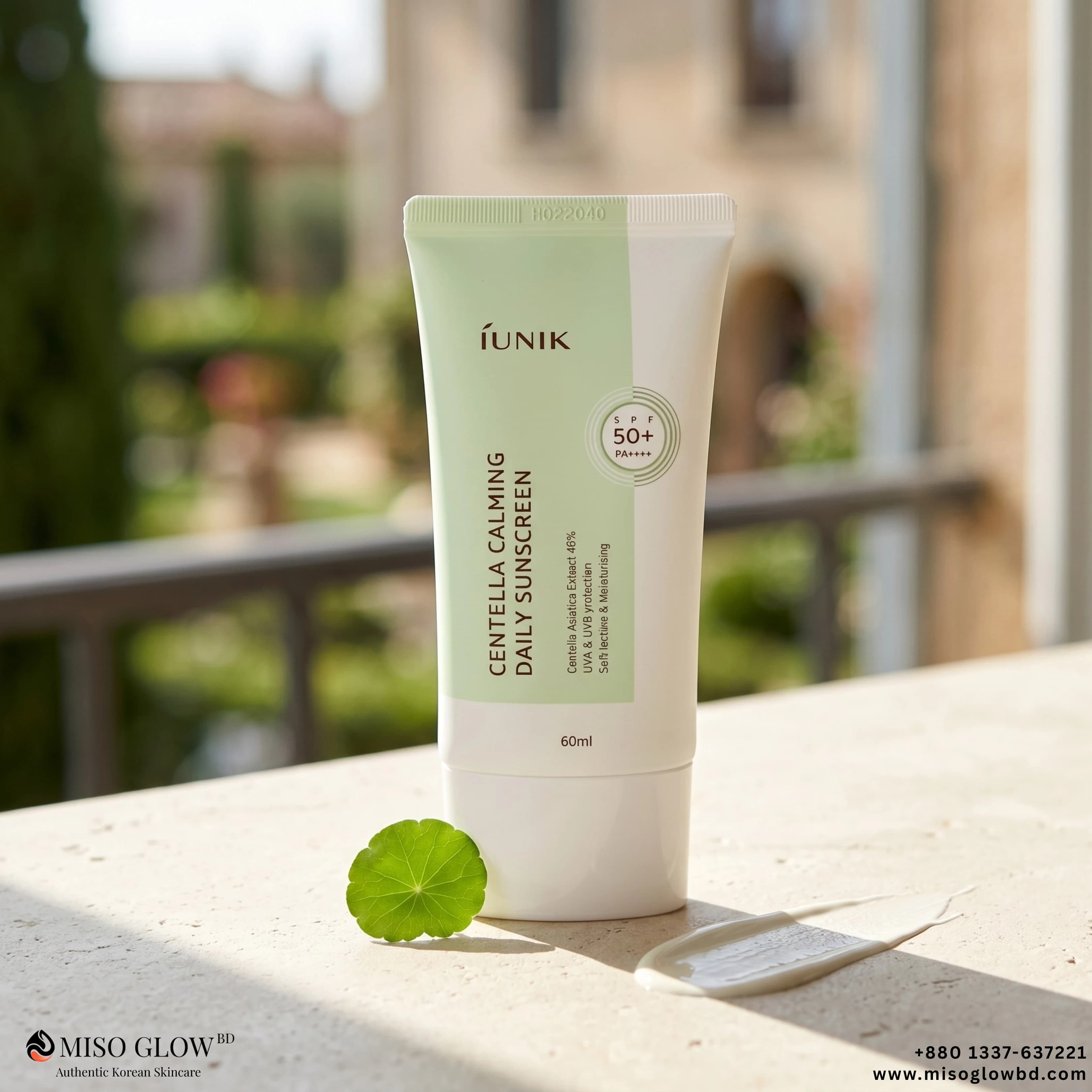 Iunik Centella Calming Daily Sunscreen SPF 50+ PA++++ 60ml - Image 1