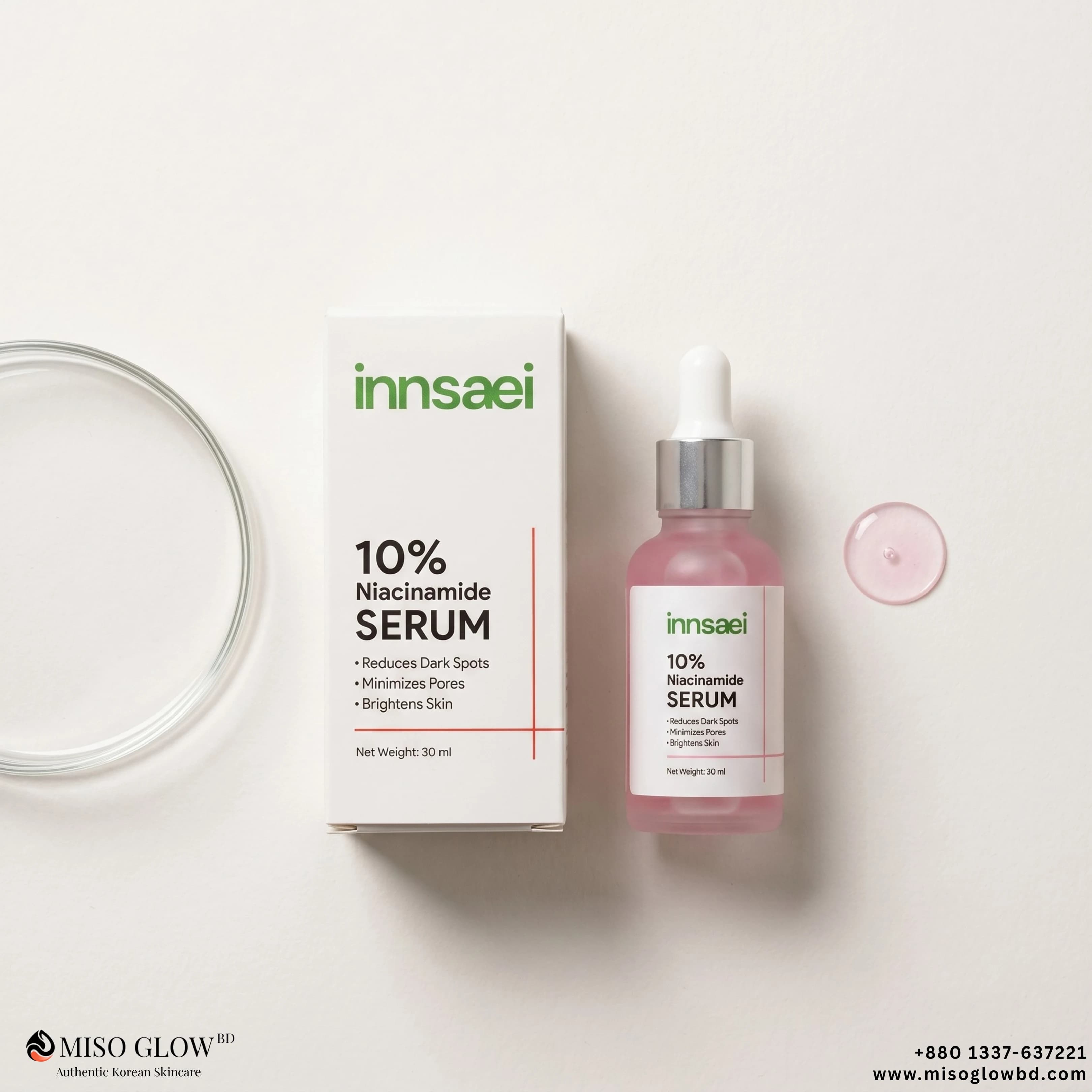 innsaei 10% Niacinamide Serum 30ml - Image 1