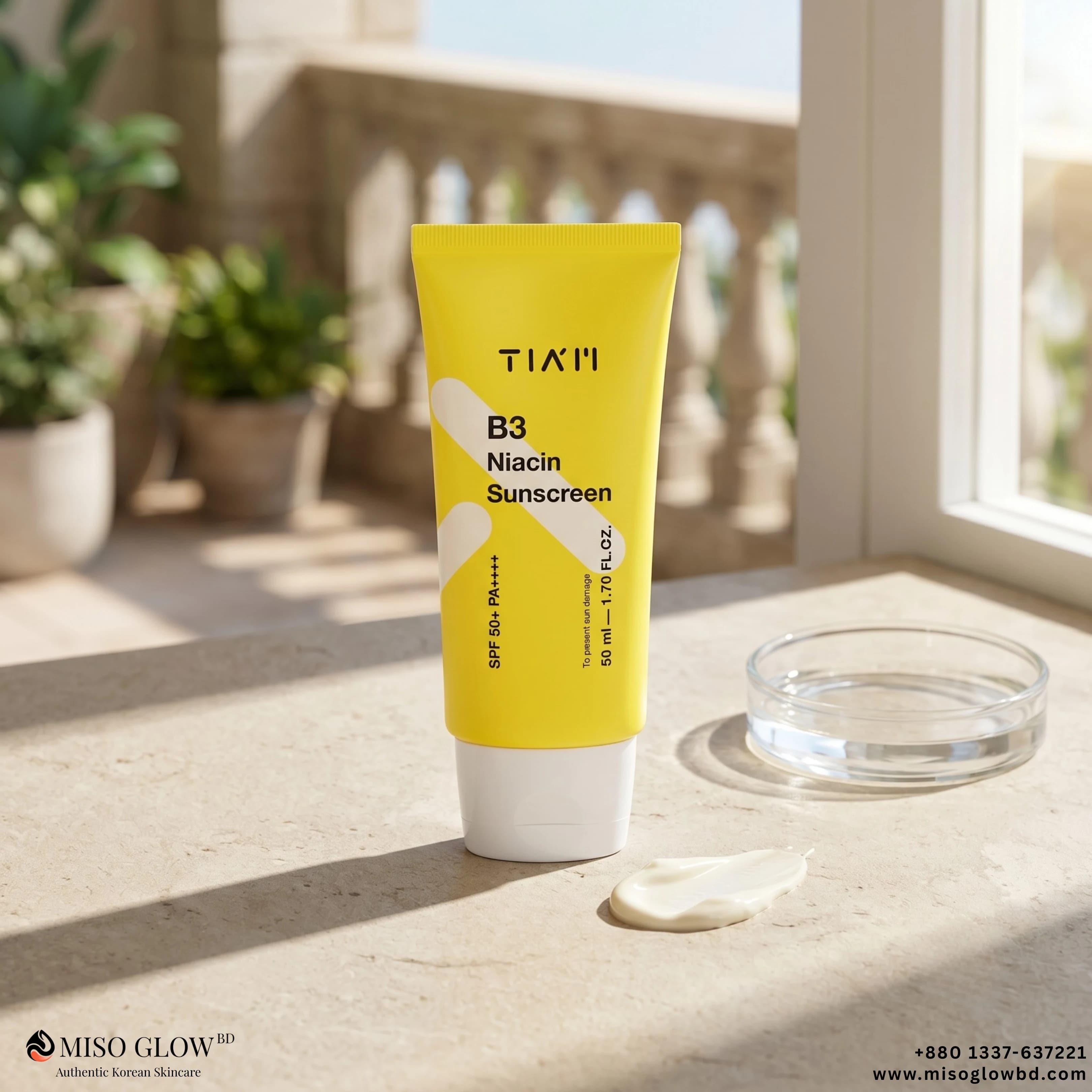 TIA'M B3 Niacin Sunscreen SPF50+ PA++++ 50ml - Image 1